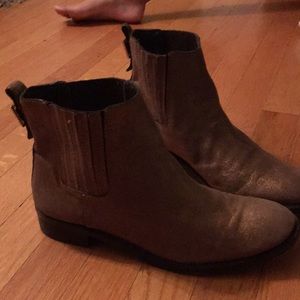 Tory Birch Metallic gold ankle boots - Size 9.